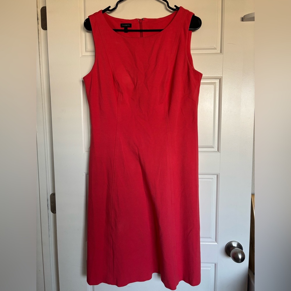 Talbots Vibrant Red Midi Dress